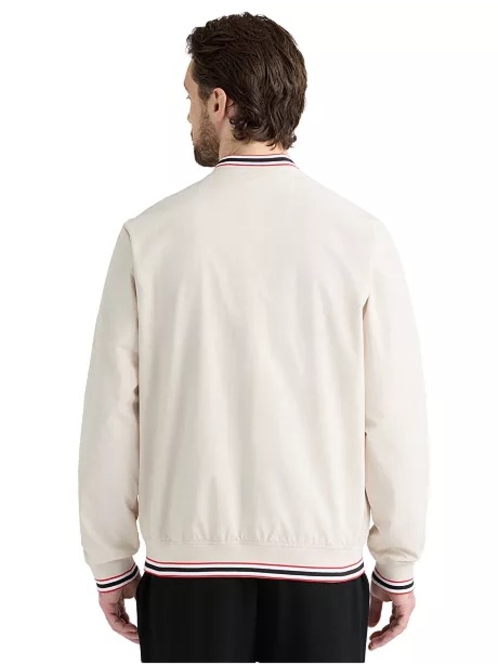 HUNTER Gaston Striped Rib Bomber Jacket Lightweight Back to School Medium NWT - Picture 6 of 11